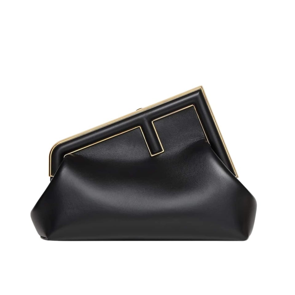 Fendi First Small Nappa Leather Bag Black 23Cm 8Bp129Abvef0Kur view 2