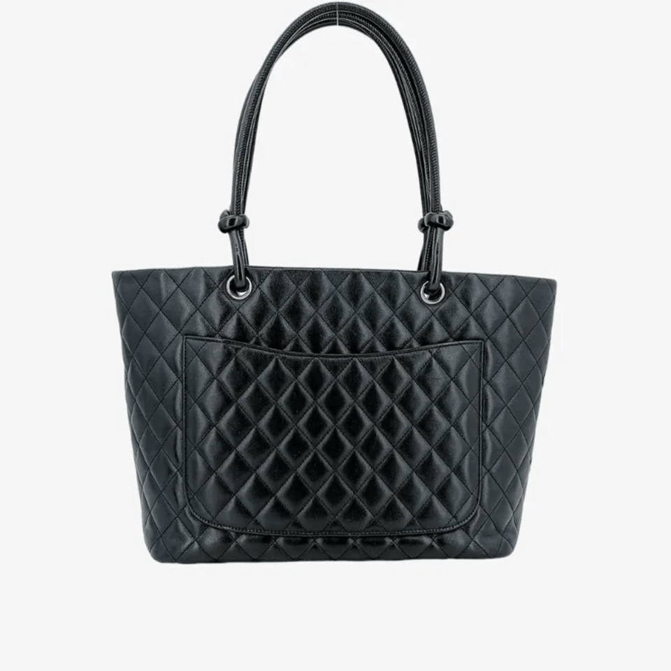 Chanel Calfskin Quilted Large Cambon Tote Black 41Cm/16in view 3