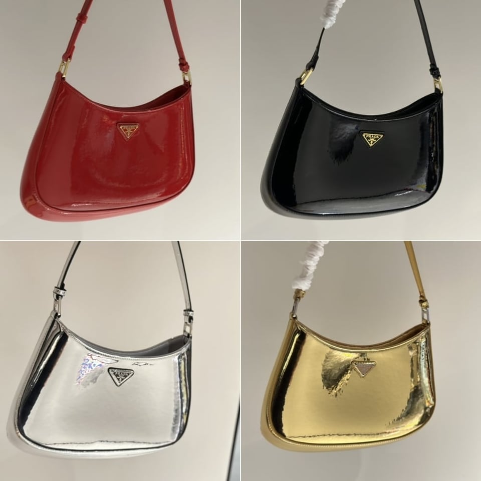 Prada Cleo Patent Leather Bag Cherry Red 27Cm view 4