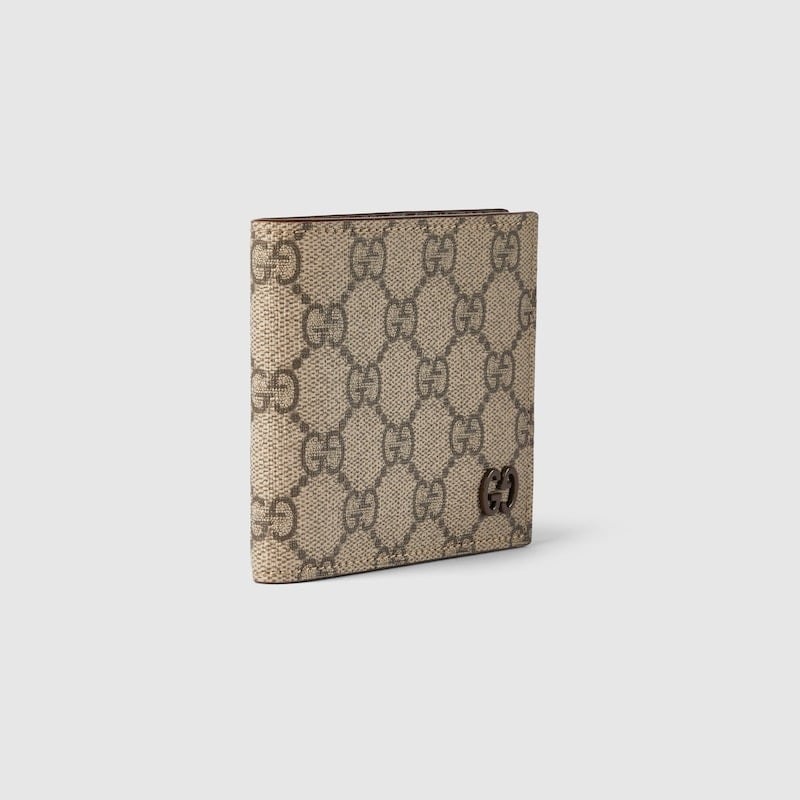 Gucci Grey Interior Bi-Fold Wallet Beige And Ebony 4.3in/11cm For Men view 4