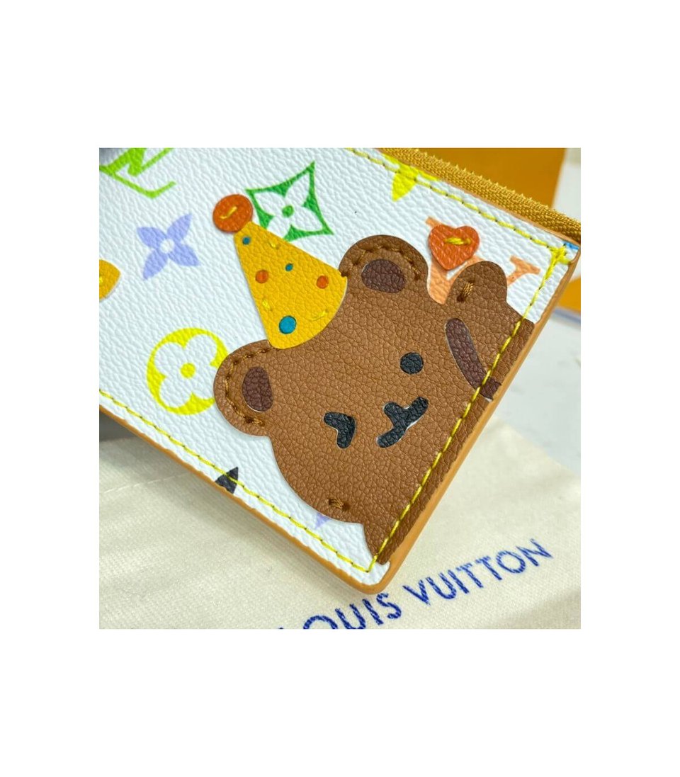 Louis Vuitton Cute Corgi Coin Pouch White view 7