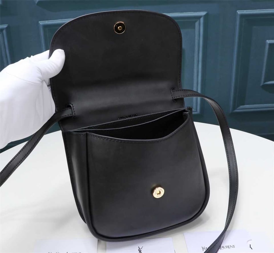 Saint Laurent Kaia Small Satchel In Smooth Vintage Leather Black view 7