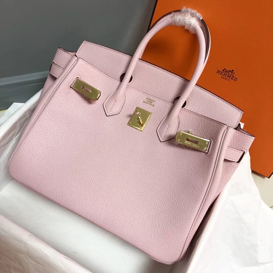 Hermes Birkin 30Cm Pink Togo Leather Gold Hardware view 7