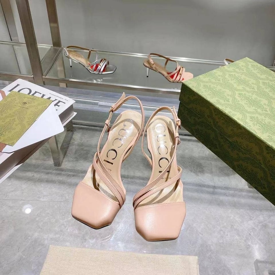 Gucci Rose Gold Mid Heel view 3