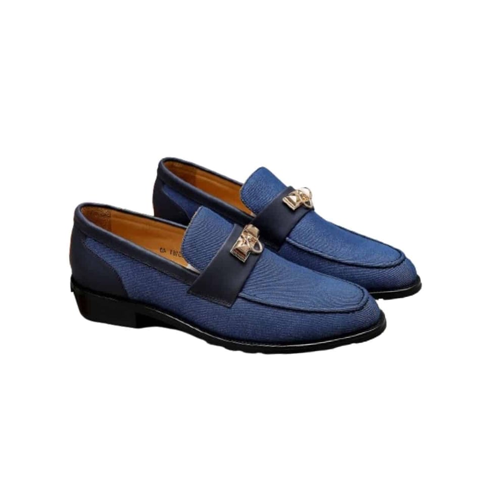 Hermes Blaise Loafer Blue view 2