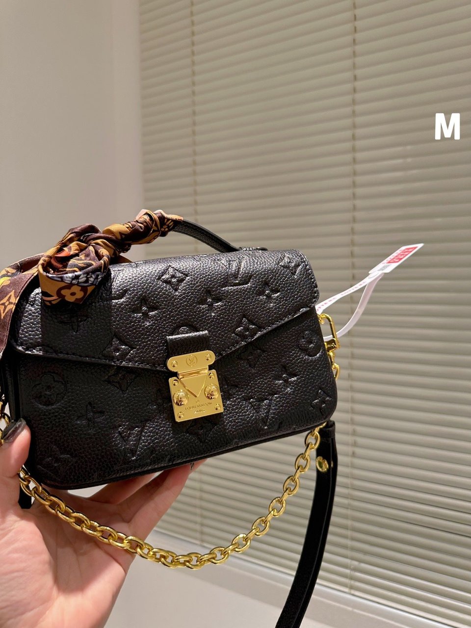 Louis Vuitton Micro Metis Black With Gold Chain 25Cm M41487 view 9