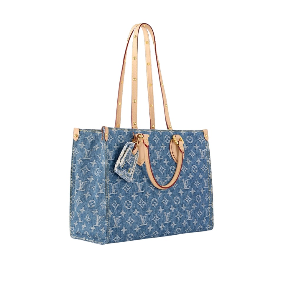Louis Vuitton New Lv Remix Onthego Mm Denim Blue 35Cm M46871 view 4