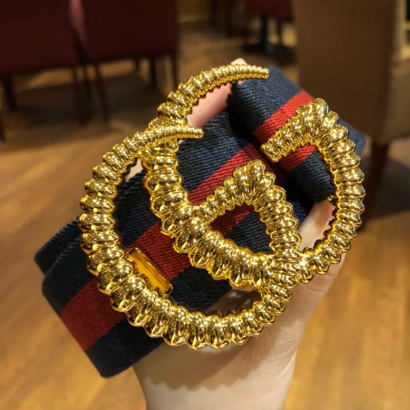 Gucci Web Elastic Belt With Torchon Double G Buckle 524101 view 6