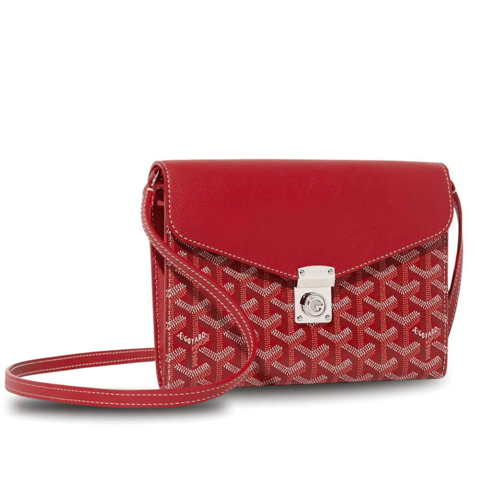 Goyard Chypre Wallet-Pouch 21cm Classic Red Goyardine Canvas And Calfskin view 2