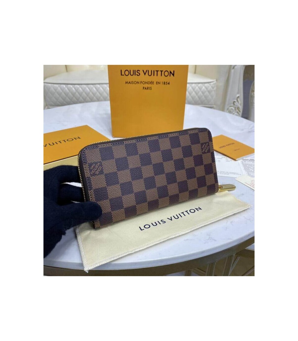 Louis Vuitton Damier Ebene Zippy Wallet Pink view 4