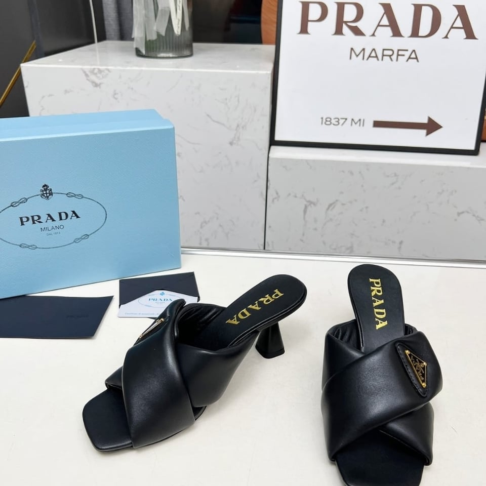 Prada Padded Nappa Sandals Black 1Xx754 2Dl8 F0002 F 065 view 5