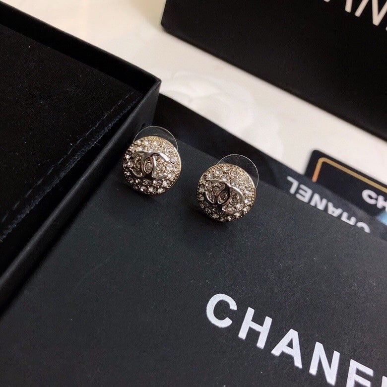 Chanel Button Earrings view 9