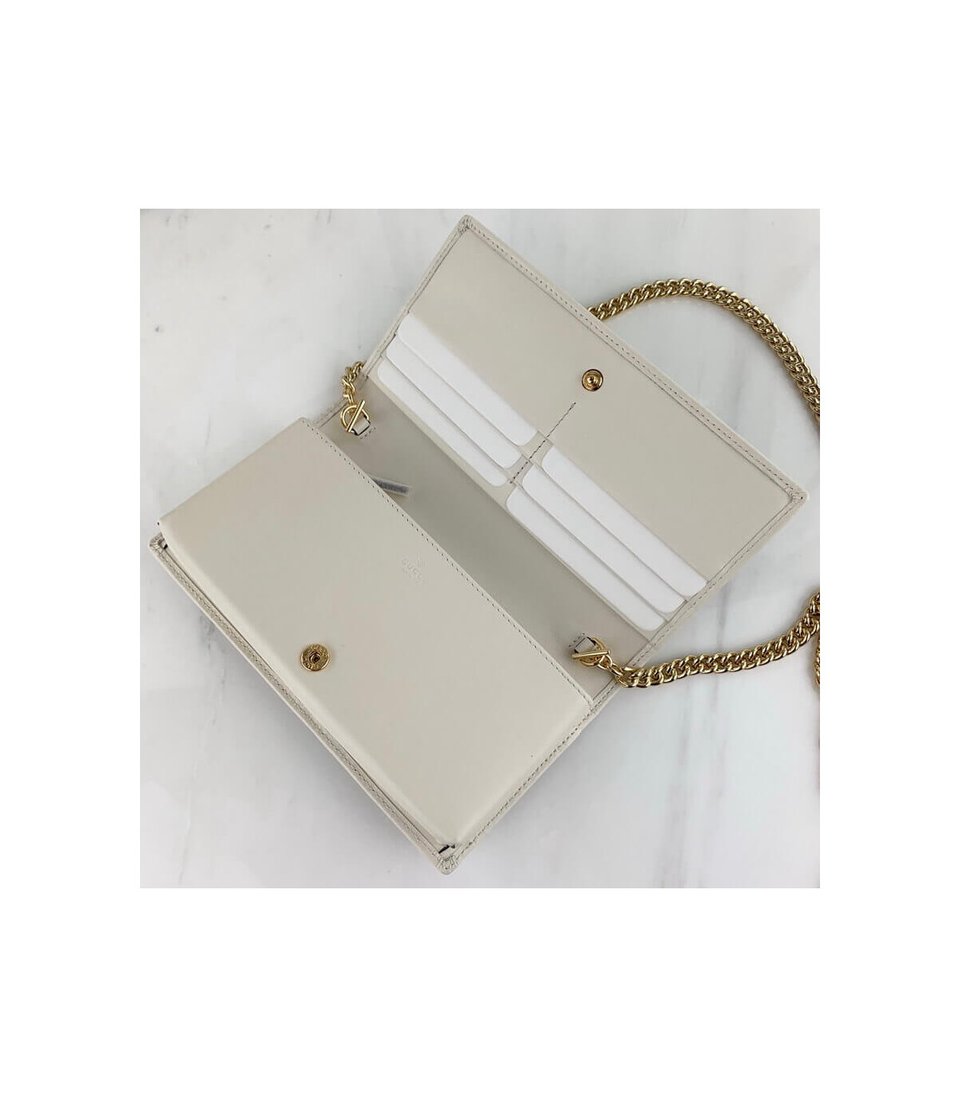 Gucci 1955 Horsebit Wallet With Chain White 19cm view 8
