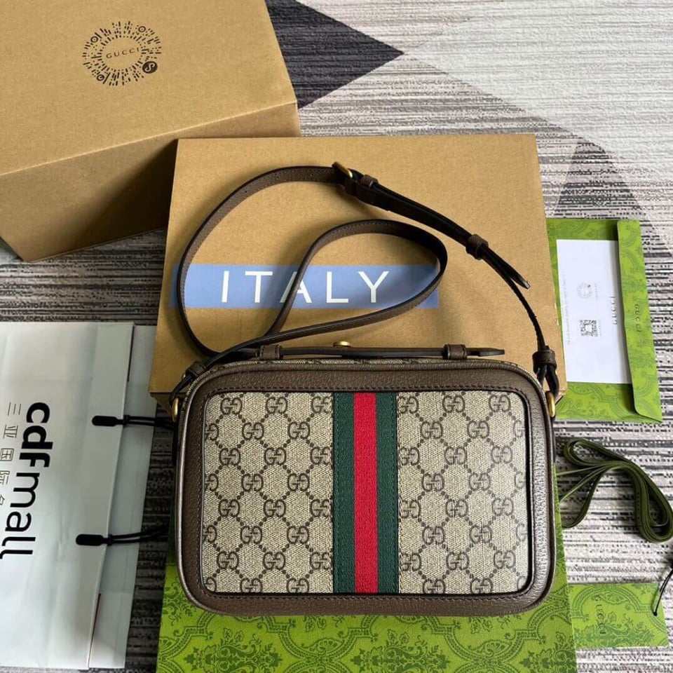 Gucci Ophidia Small Shoulder Bag With Web view 8