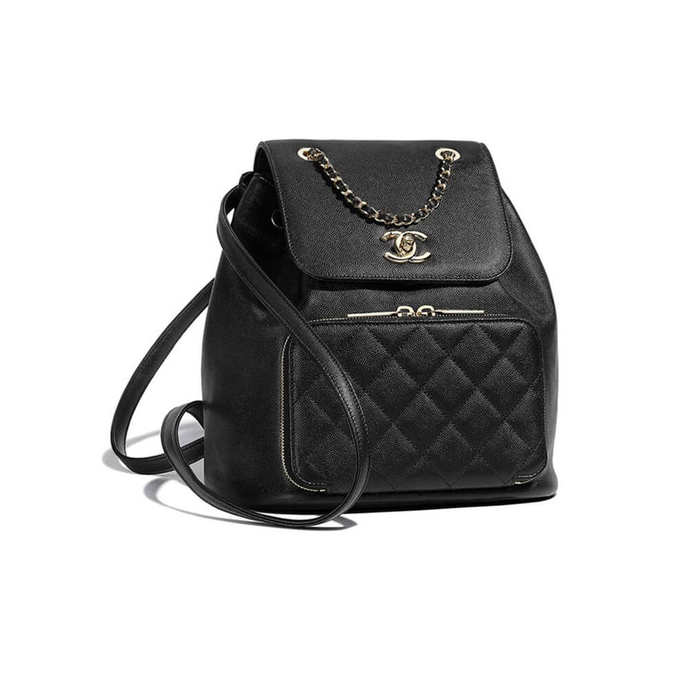 Chanel Business Affinity Mini Backpack in Black Caviar 25.4cm view 2