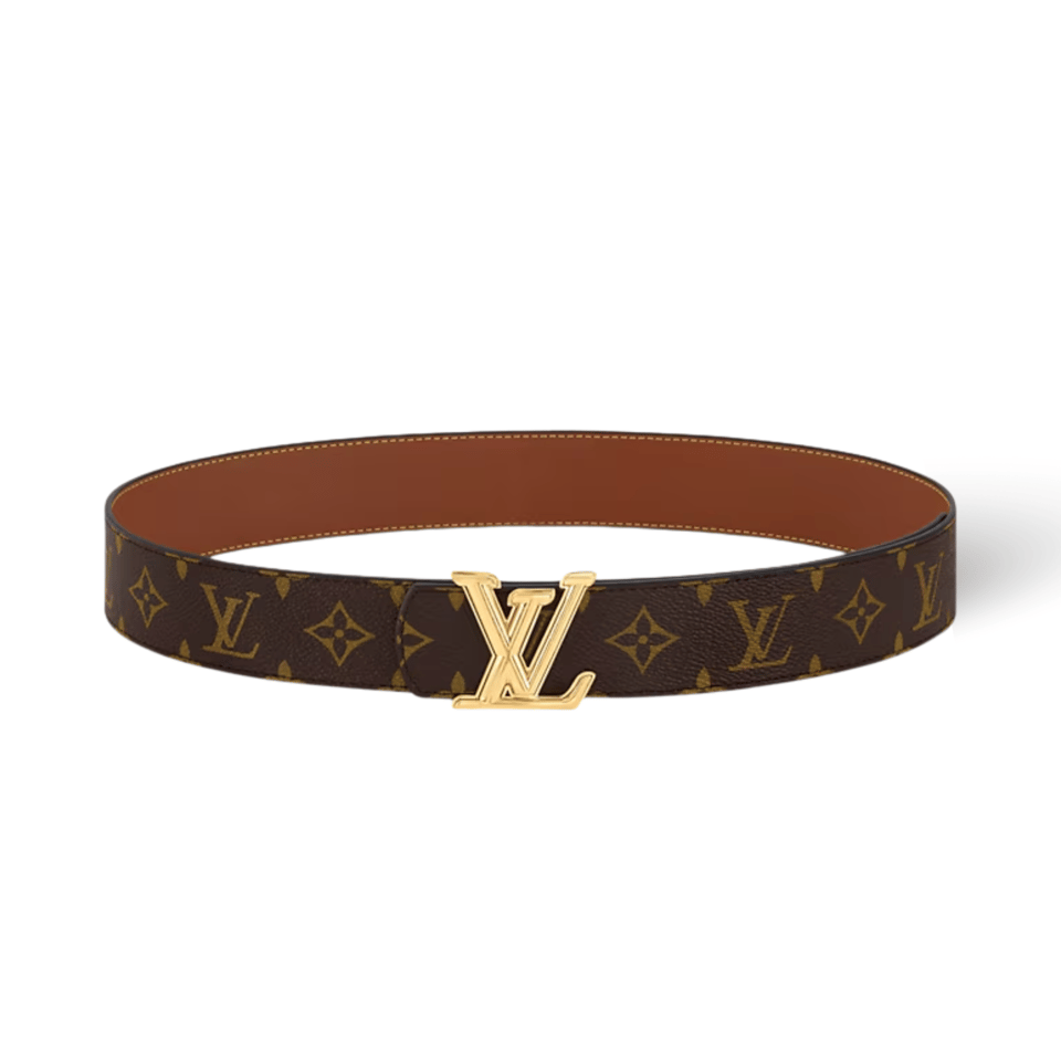 Louis Vuitton LV Gold Hardware Dimension 40mm Reversible Men Belt M8845S