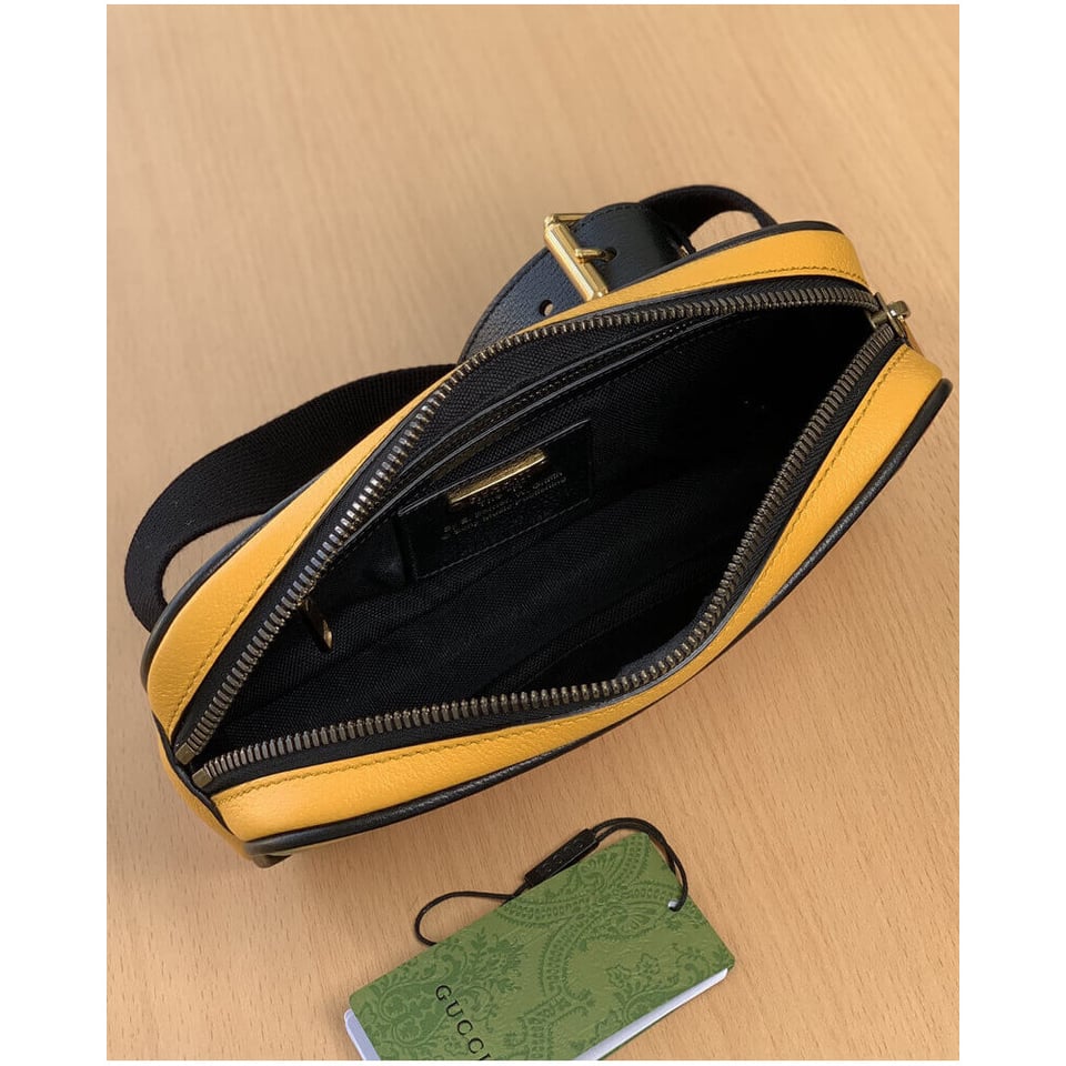 Gucci 100 Belt Bag In Yellow Leather view 11