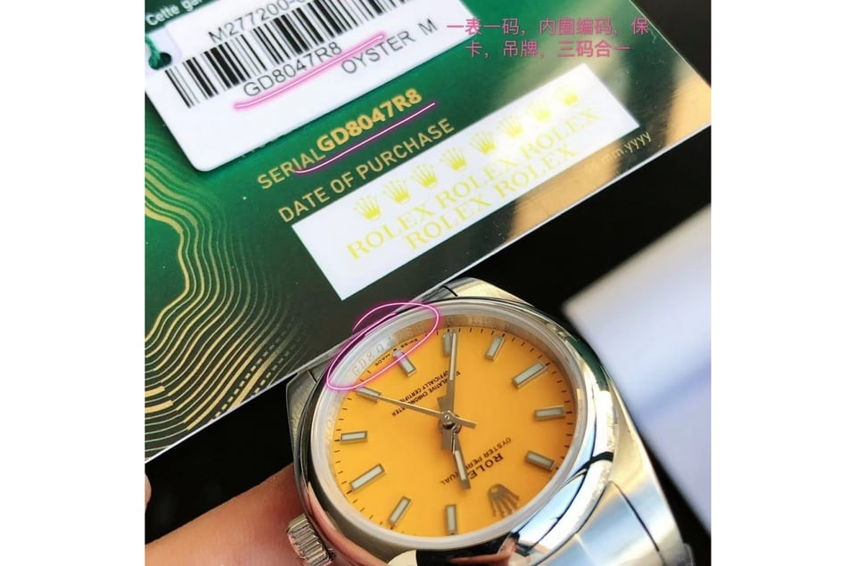 Rolex Oyster Perpetual 31/41mm SS/SS Yellow/Stk view 7