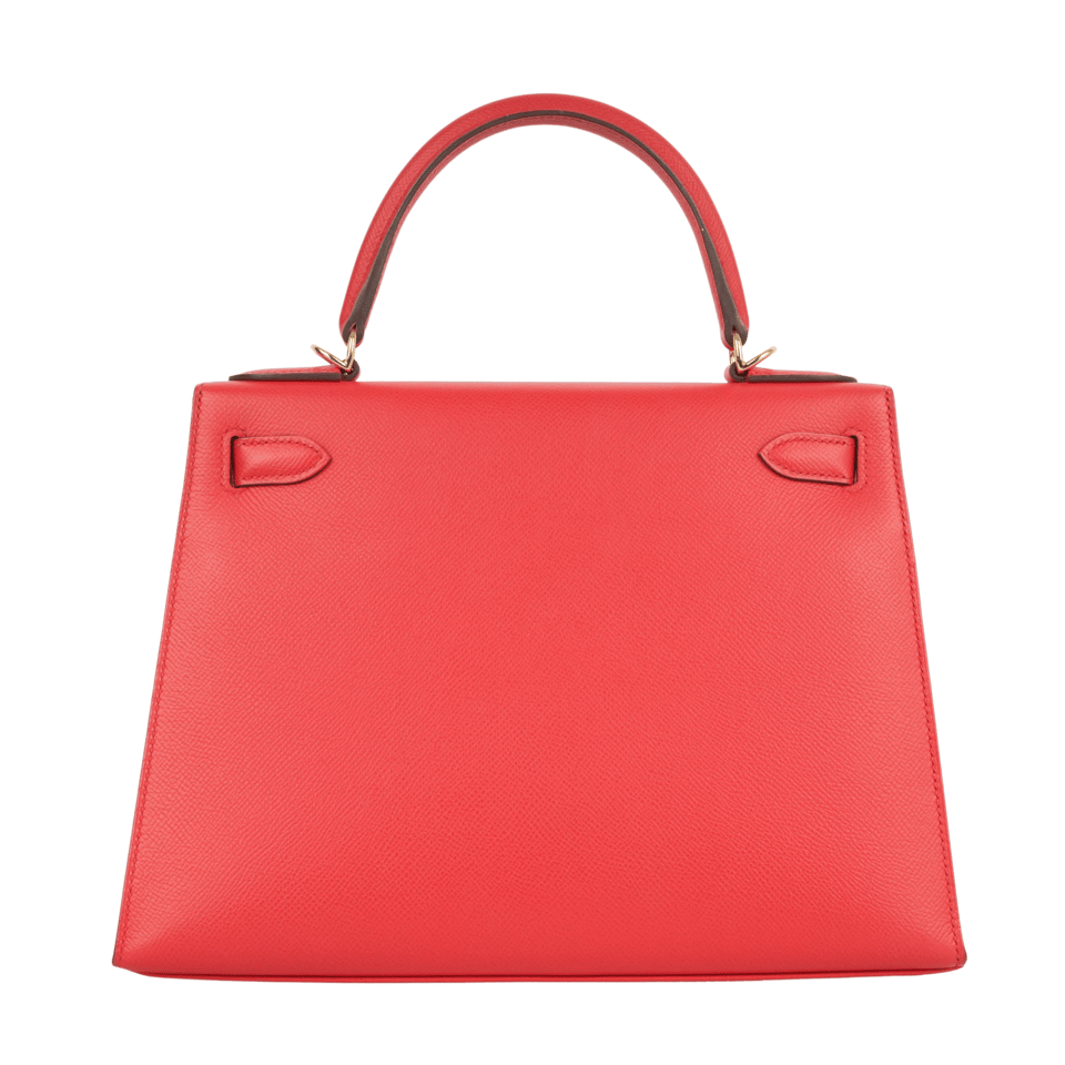 Hermes Kelly 28 Bag In Red Togo Leather For Women 28cm/11in view 4