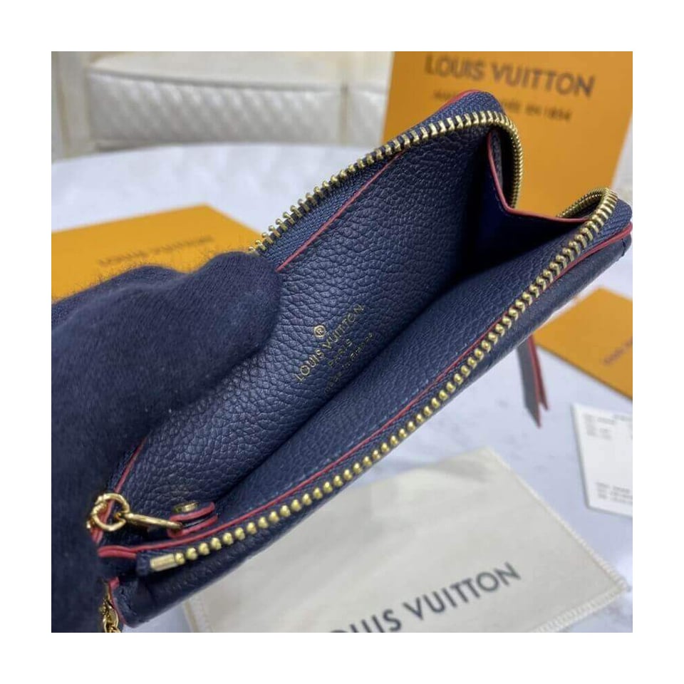 Louis Vuitton Monogram Empreinte Card Holder Recto Verso Blue view 11