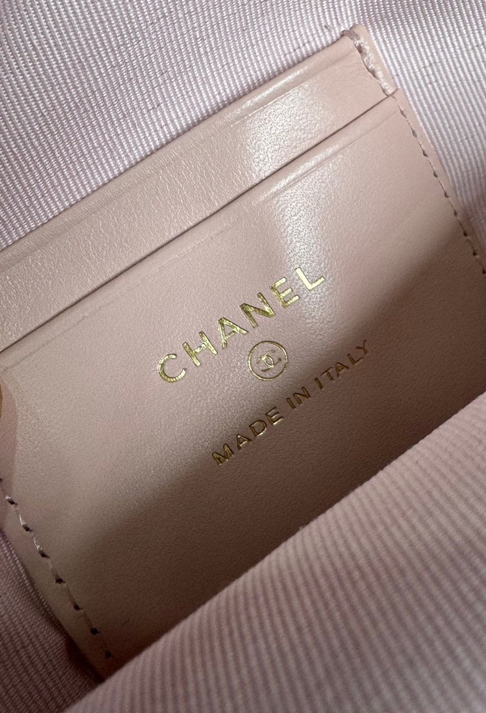 Chanel Mini 18 Backpack Pink Caviar Light Gold Hardware view 10