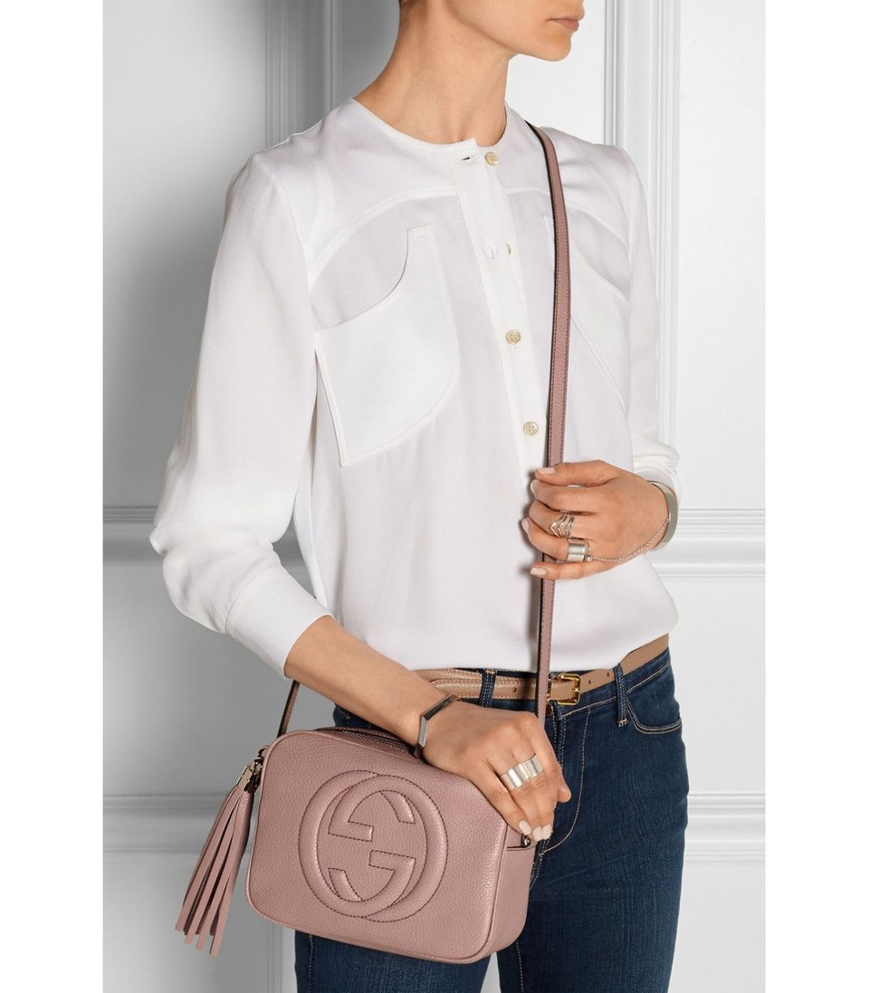 Gucci Soho Small Leather Disco Bag Pink view 4