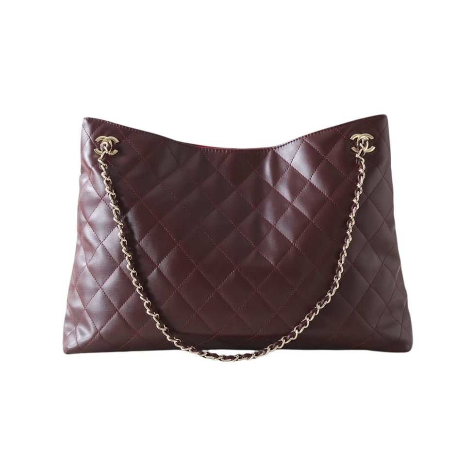 Chanel Tote Spring Summer 2026 Lambskin Burgundy 40cm/15.7in AS6241
