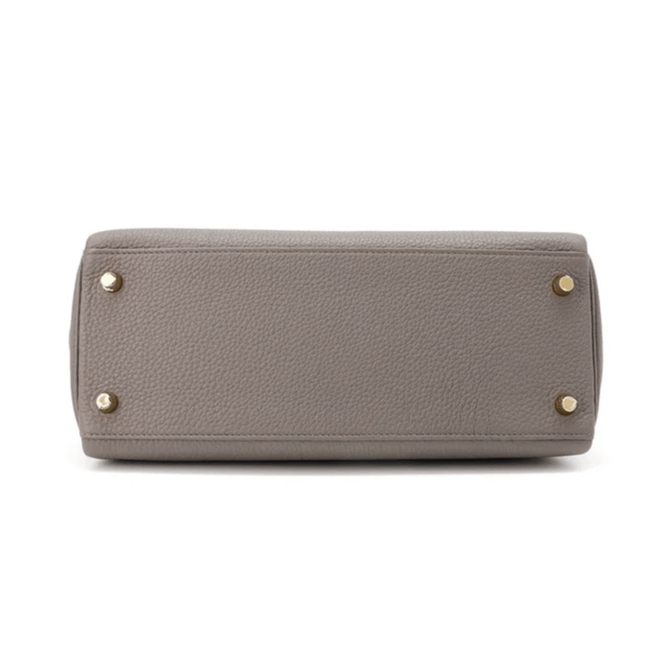 Hermes Kelly 28 Bag In Grey Leather For Women 28cm/11in view 4