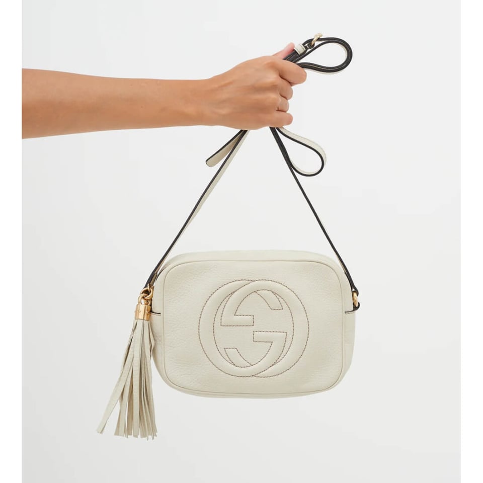 Gucci Soho Small Leather Disco Bag White view 6