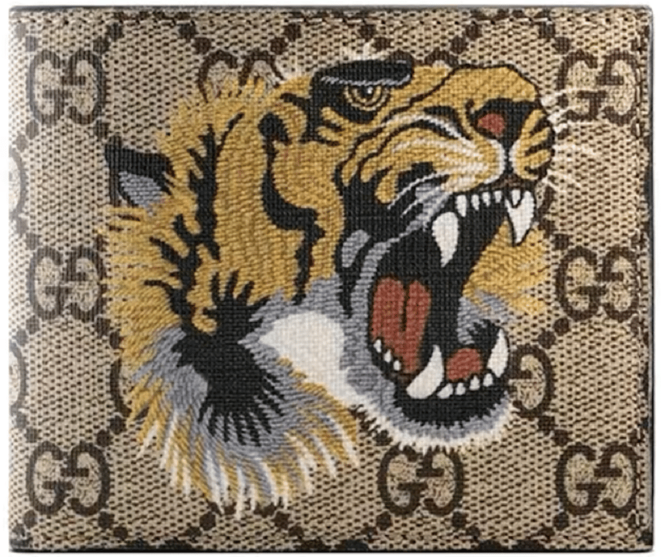 Gucci Tiger Print GG Supreme Bi-Fold 11cm/4.3in For Men view 3