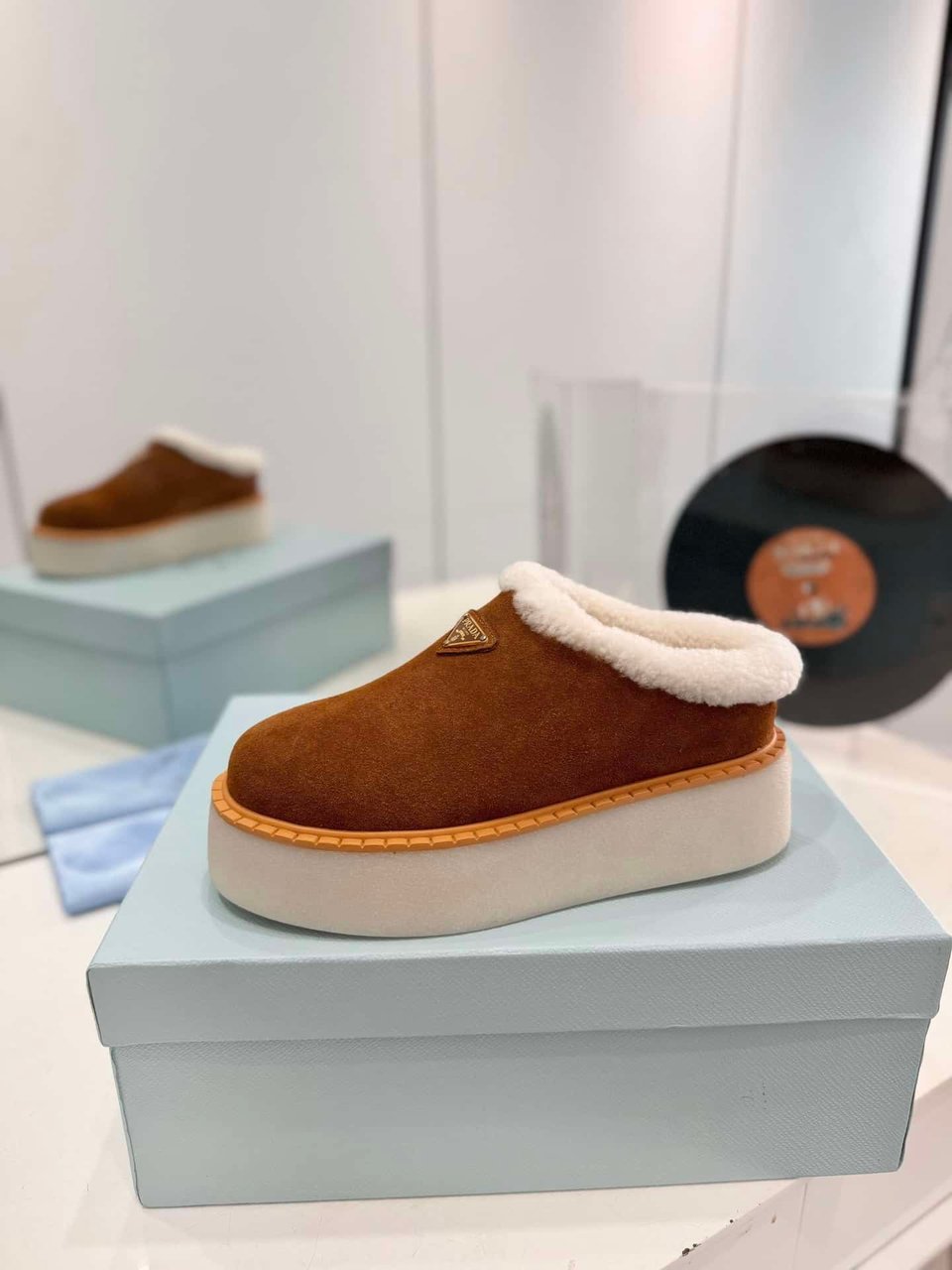 Prada Suede Mules Cinnamon 1S715N X0O F0401 F Zg50 view 5