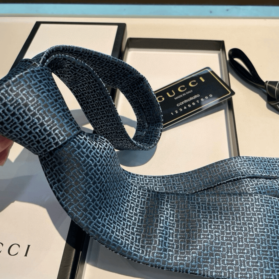 Gucci Midnight Interlock Canvas Tie For Men view 5