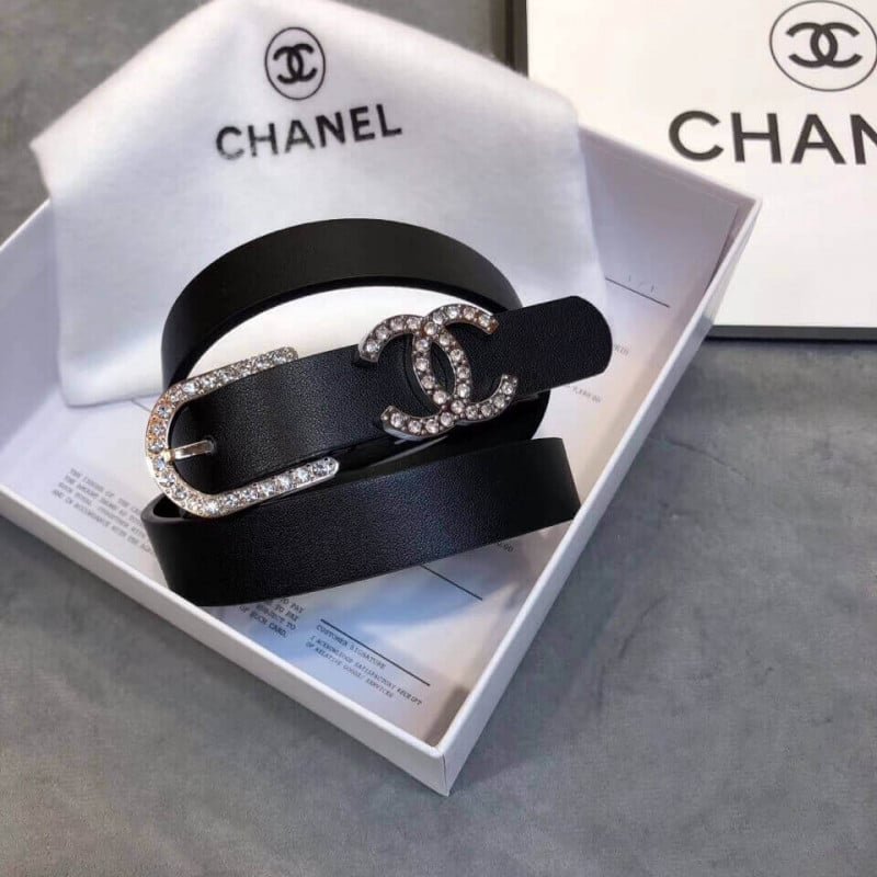 Chanel Double C Strass Buckle 20mm Belt AA6800 view 7