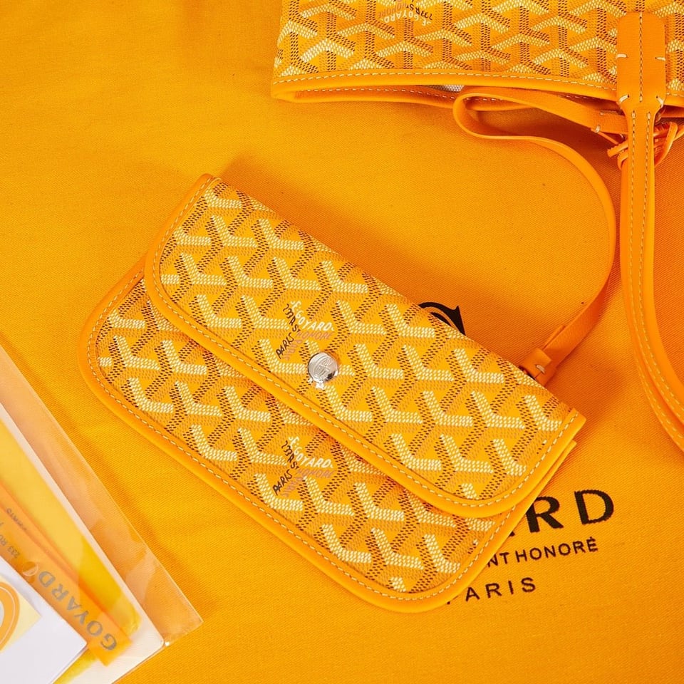 Goyard Saint Louis Pm 34Cm Yellow Canvas Chevroches Calfskin view 10