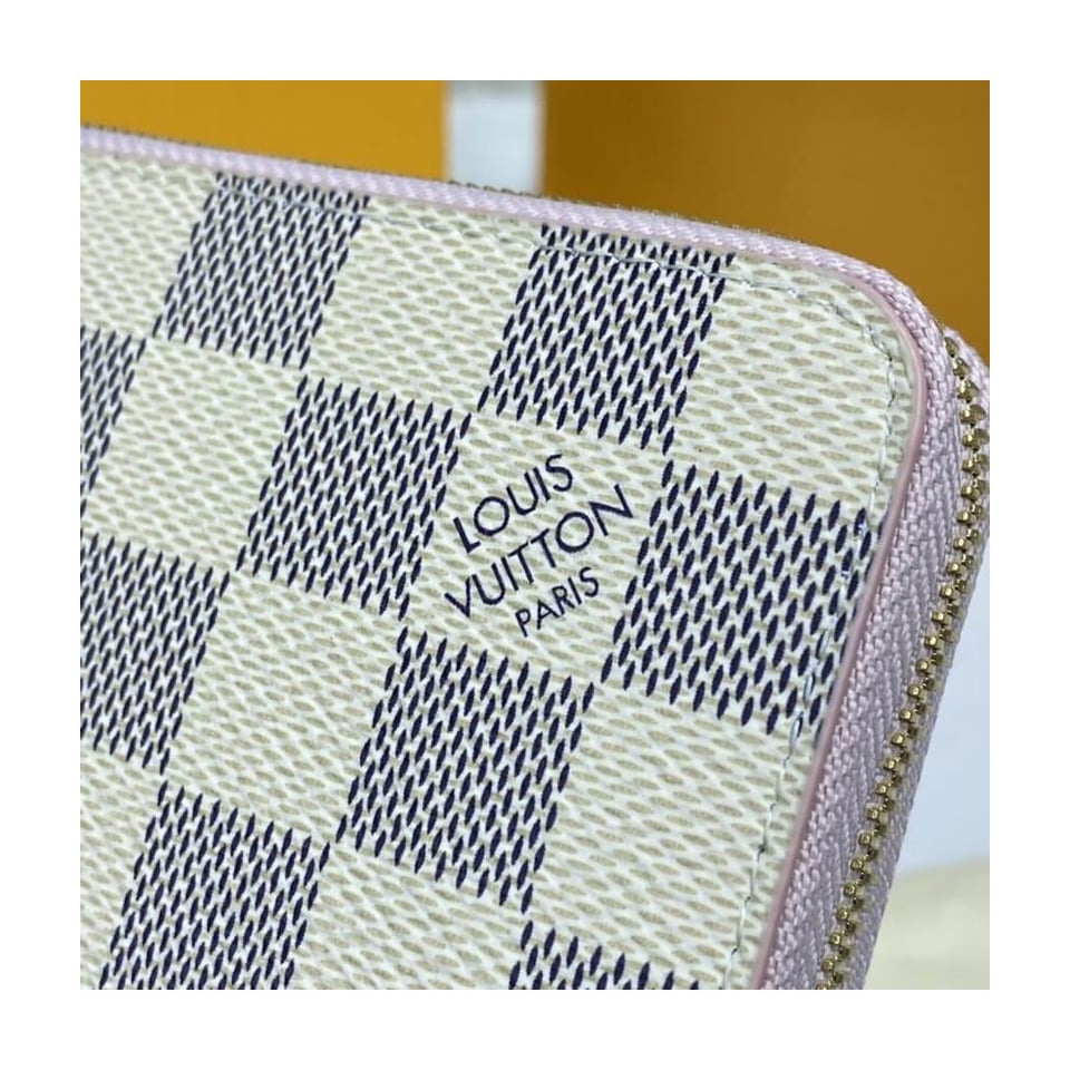 Louis Vuitton Damier Azur Zippy Coin Purse Pink view 6