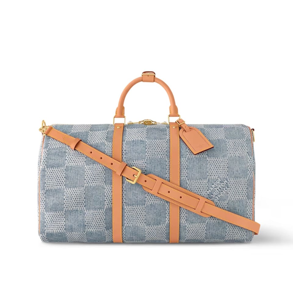 Louis Vuitton Keepall Bandoulière 50 Bag ‘Blue’ 50Cm N40739 view 2