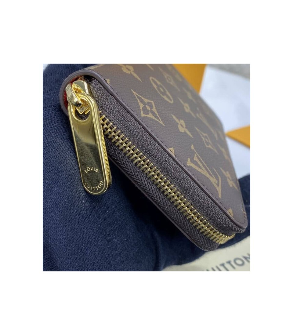 Louis Vuitton Monogram Zippy Wallet Red view 5