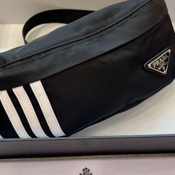 Prada X Adidas Re-Nylon Belt Bag Black view 4