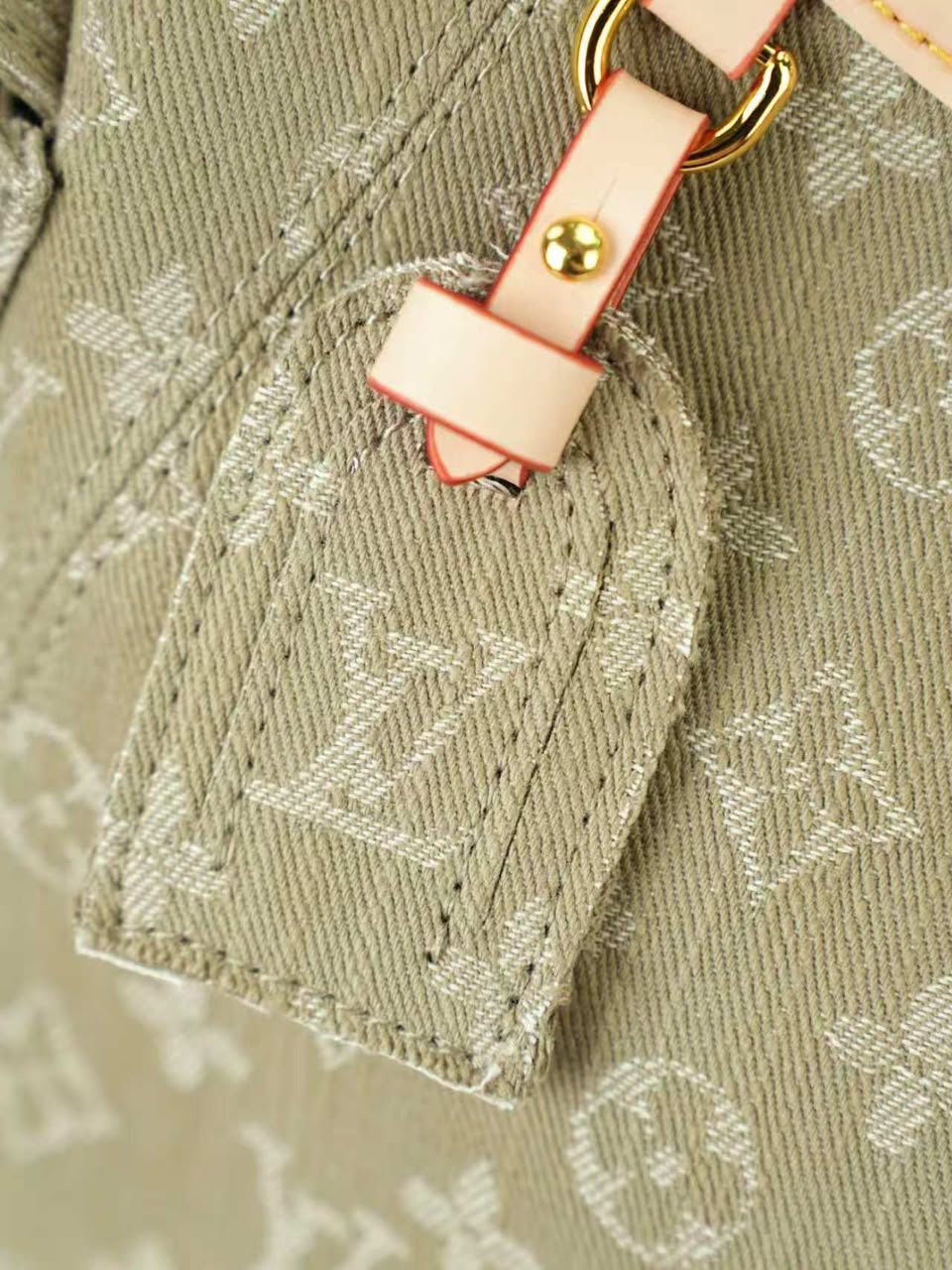 Louis Vuitton Carryall Cargo PM Bag Khaki Denim 33.5cm M27623 view 10