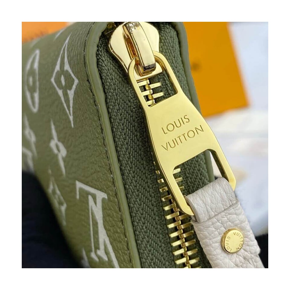 Louis Vuitton Monogram Empreinte Leather Zippy Wallet Khaki view 7