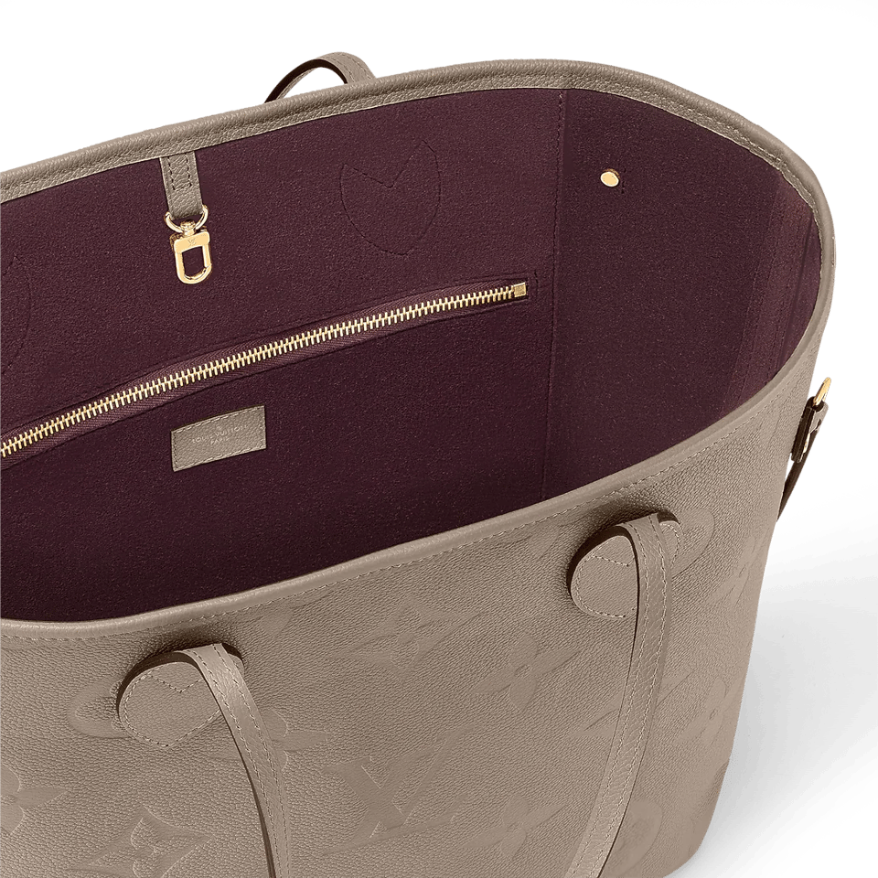 Louis Vuitton Neverfull Mm Tote Bag Tourterelle Gray 31cm M45686 view 6