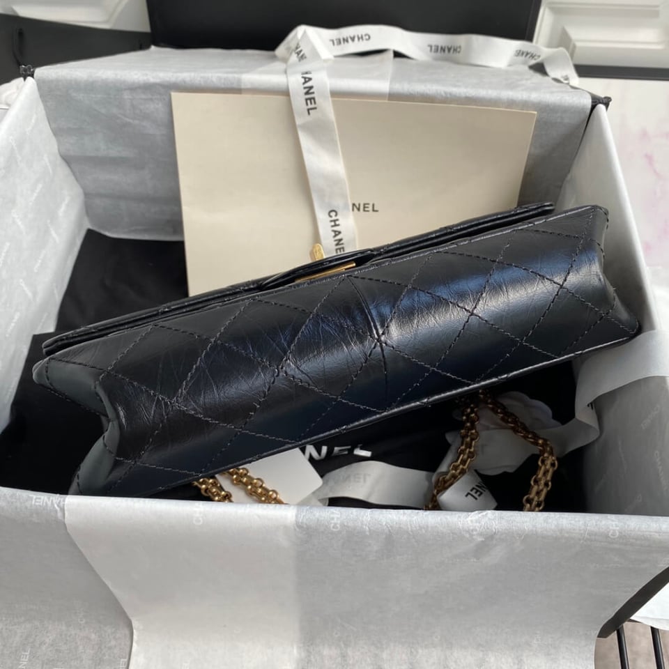 Chanel 2.55 Reissue 227 Aged Calf Black Flap Bag 28cm view 12