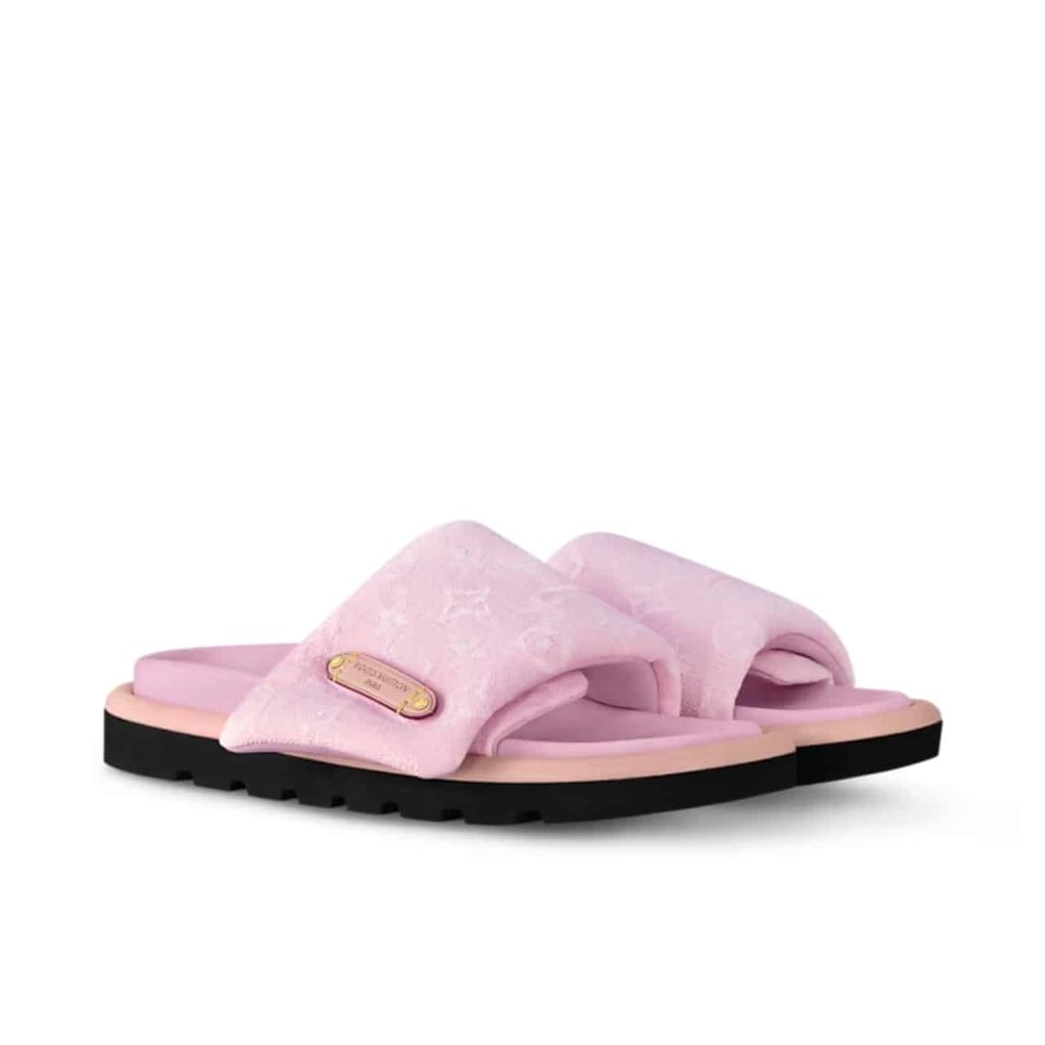 Louis Vuitton Pool Pillow Flat Comfort Mule Rose 1Aguzd view 2