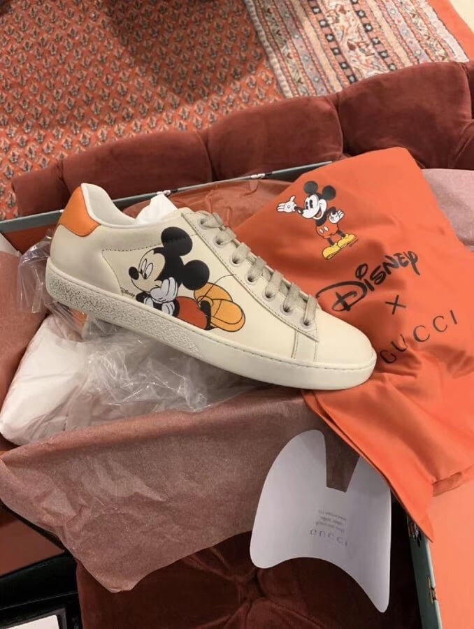 Disney x Gucci Ace Low ‘Mickey Mouse Ivory’ 60369-AYO70-9591 view 9