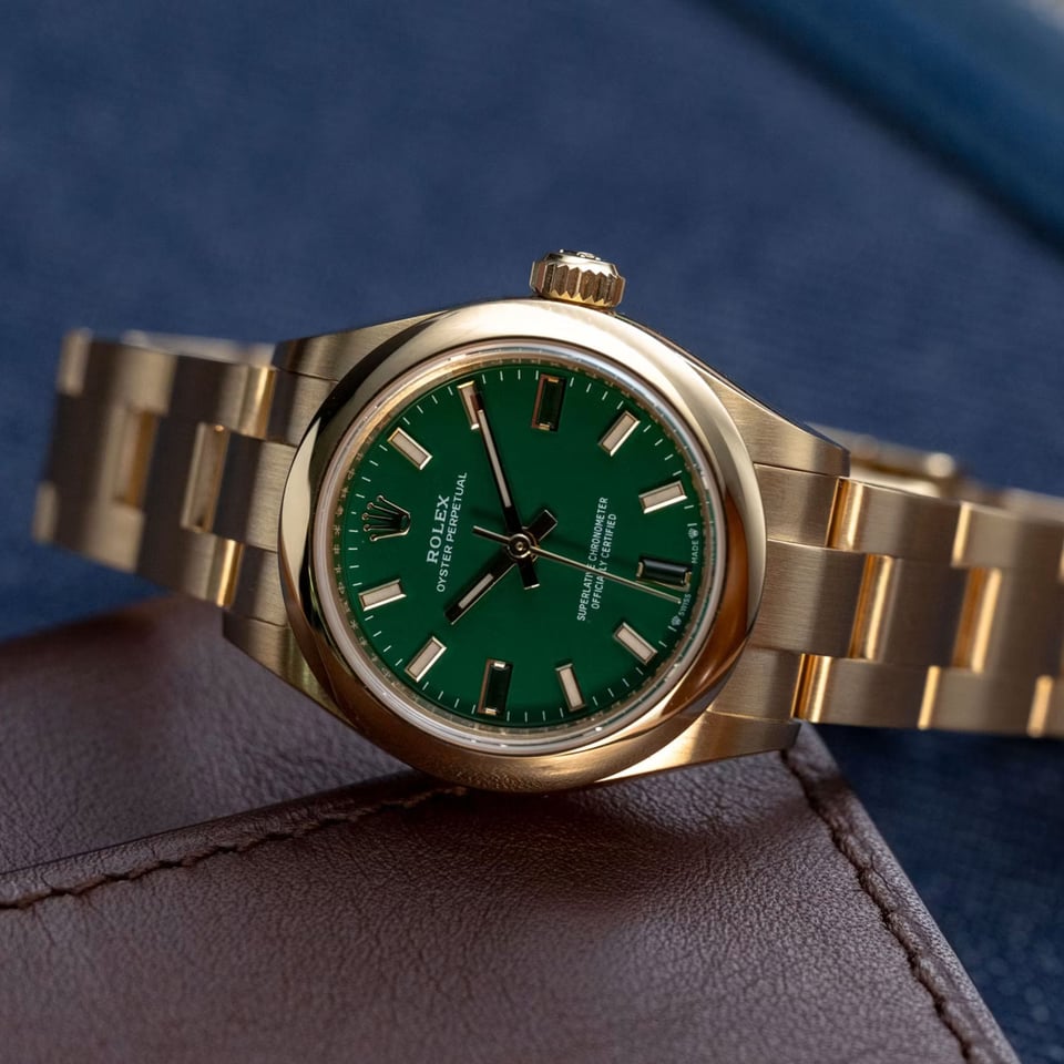 [Superclone] Rolex Oyster Perpetual 28mm Green Stone Dial Oyster 276208 view 3