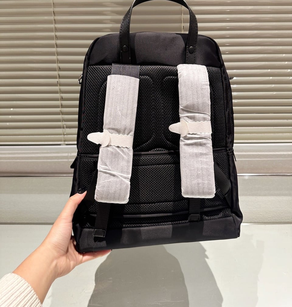 Prada Re Nylon And Saffiano Leather Backpack Black 43Cm view 6
