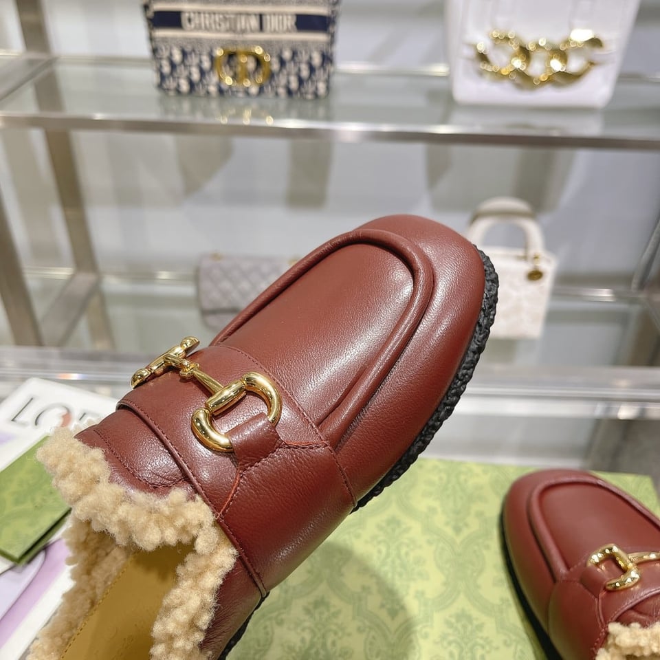 Gucci Women’S Mule With Horsebit Brown view 6