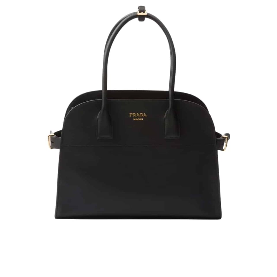 Prada Medium Leather Tote Bag Black 32Cm view 2