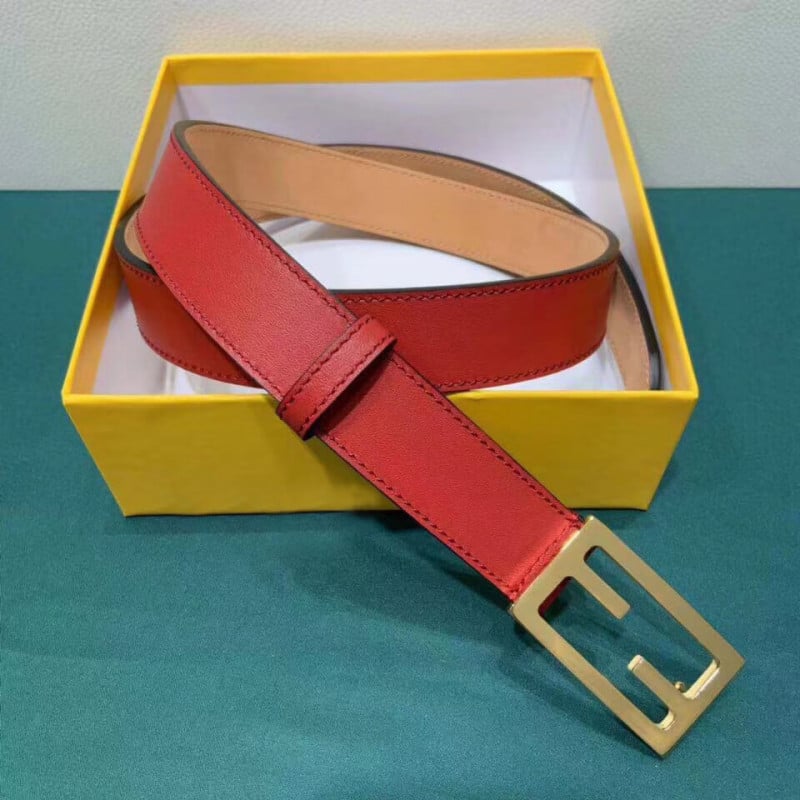 Fendi Baguette 30mm FF Buckle Belt 8C05311 Red view 5
