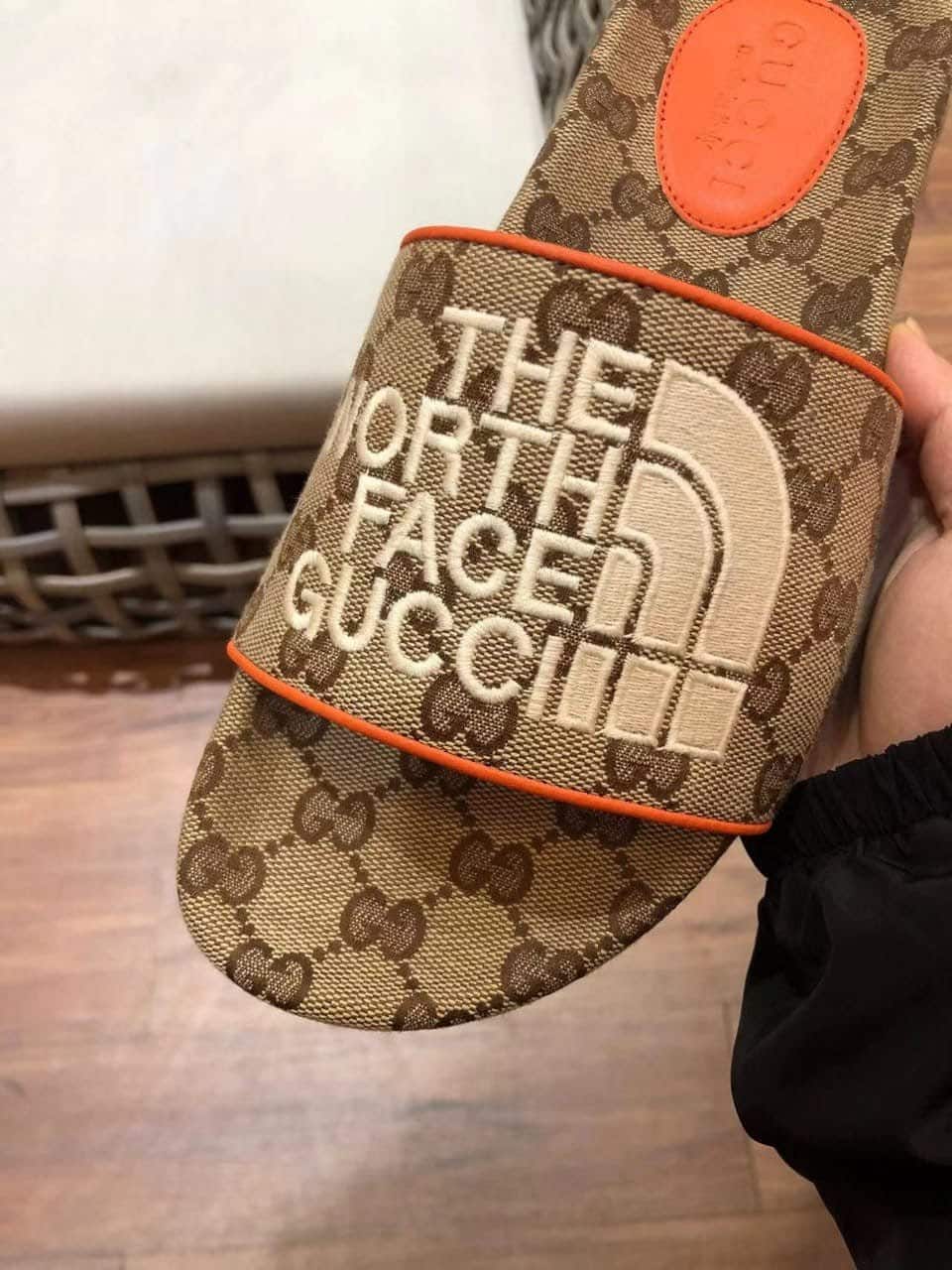Gucci X The North Face Women?S Slides Beige Orange view 4